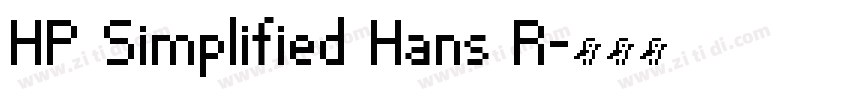 HP Simplified Hans R字体转换